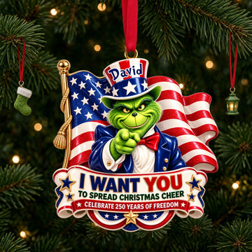 Patriotic Spirit Acrylic Ornament, Personalized Gifts TGrin-TN1709262201