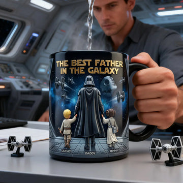 The Best Father In The Galaxy - Personalized Magic Coffee Mug - Gifts For Father - MNPM12004