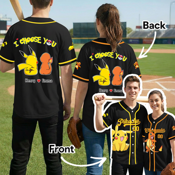 PoMo I Choose You - Personalized Baseball Jersey - Gift For Couple, Movie Fans | CL60 BA01