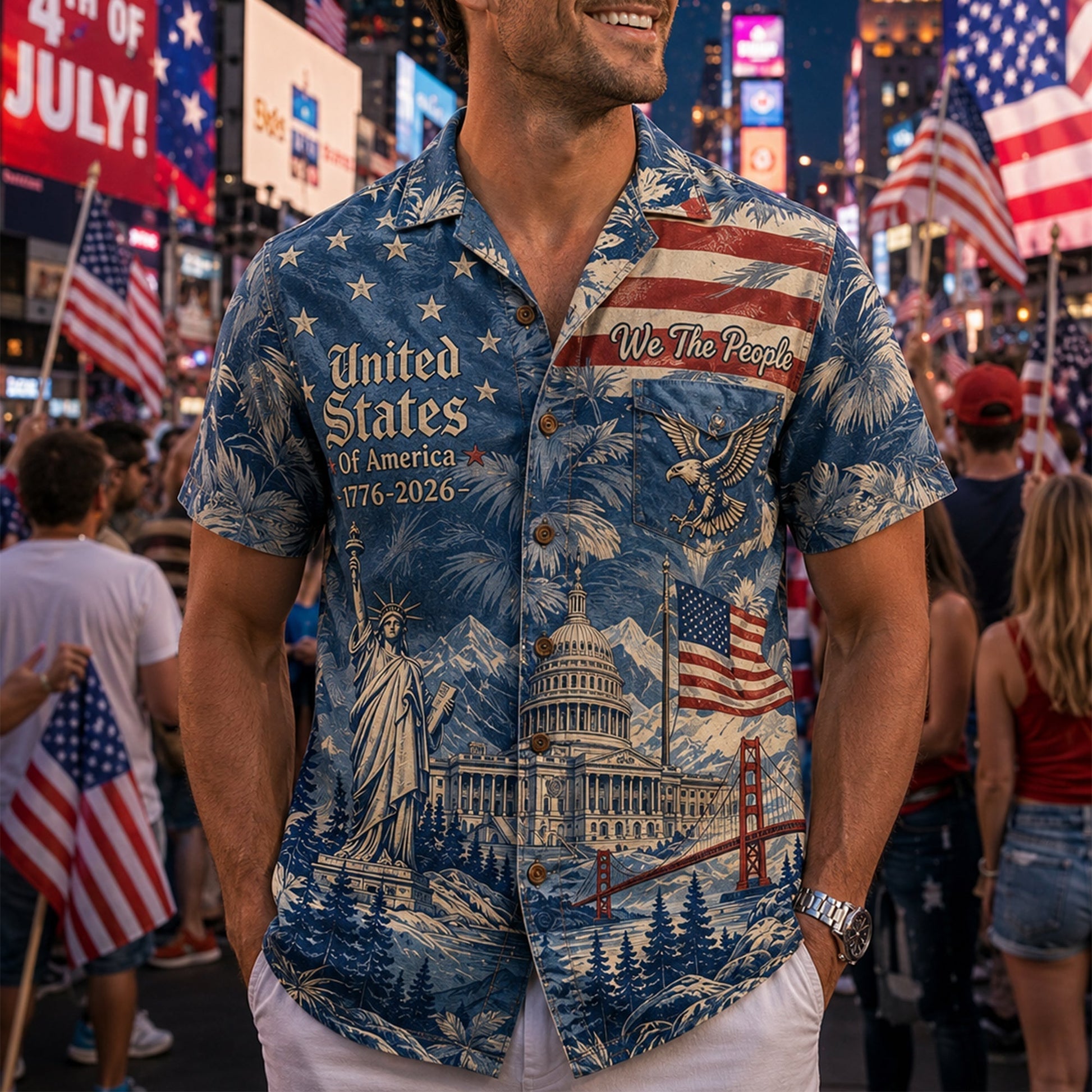 Land Of The Free - Personalized Hawaiian Shirt - Gift For Patriots NL122 