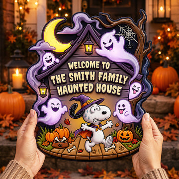 P-nust Halloween Family Acrylic Sign - Personalized Gifts For Family TN2209261832