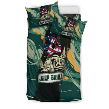 Jeep Skull Abstract Art Bedding Set - LT2 - image 2