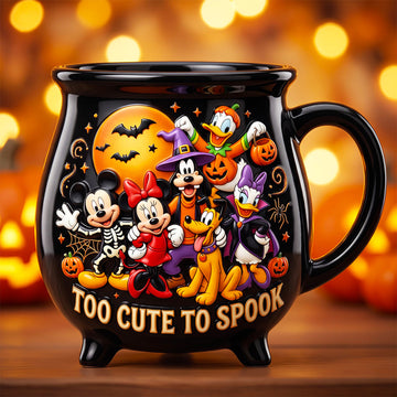 Cute Halloween Night Ceramic Cauldron Mug - Personalized Halloween Gifts -Mkko-DN2808261441