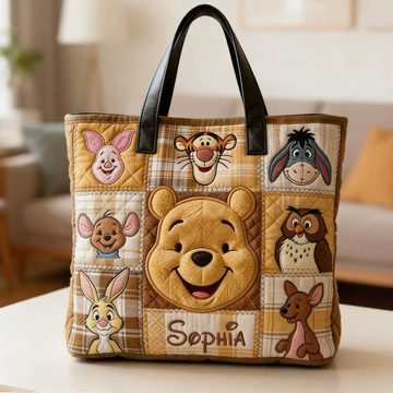 Honey Bear And Friends - Personalized Quilted Tote Bag - Gift For Movie Fans - DSNY