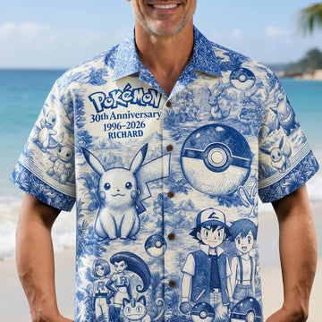 Lovely Characters Celebrate 30th Anniversary Toile De Jouy Hawaiian Shirt - Personalized Gifts 01huqn180626 - image 2