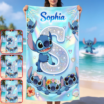 Summer Vibes - Personalized Beach Towel With Alphabet - Gift For Fan Movies - Sti HH01