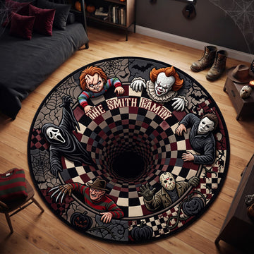 Classic Halloween Slashers Quilted Round Mat - Personalized Gifts For Family TN0309261811