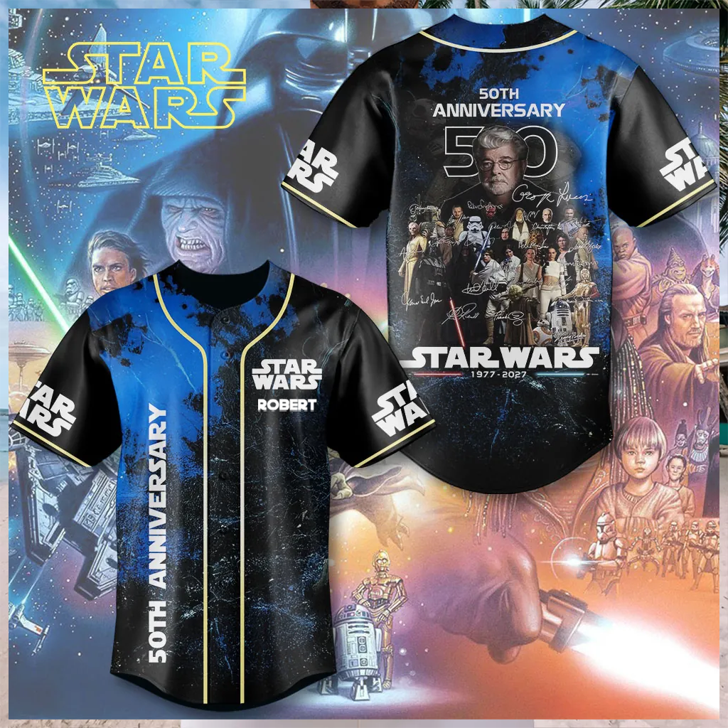 Stwa Galazy Star Celebrating 50th Anniversary - Personalized Baseball Jersey - Gift For Movie Fans HH01