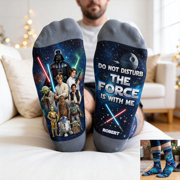Space Warrior Custom Name Christmas Gift For Fan Movies - Personalized Crew Socks HH01