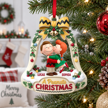 Penu Lovely Couple Kissing Under The Mistletoe Gift For Couple - Personalized Acrylic Ornament