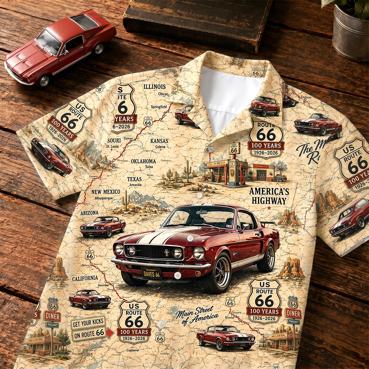 Vintage Highway Hawaiian Shirt Custom Photo Aniversary Gifts 02NADH010626 - image 3