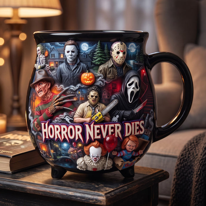 Halloween Villain Ceramic Cauldron Mug - Personalized Gifts For Halloween Cauldron Horror Movie Mug TN0309261817