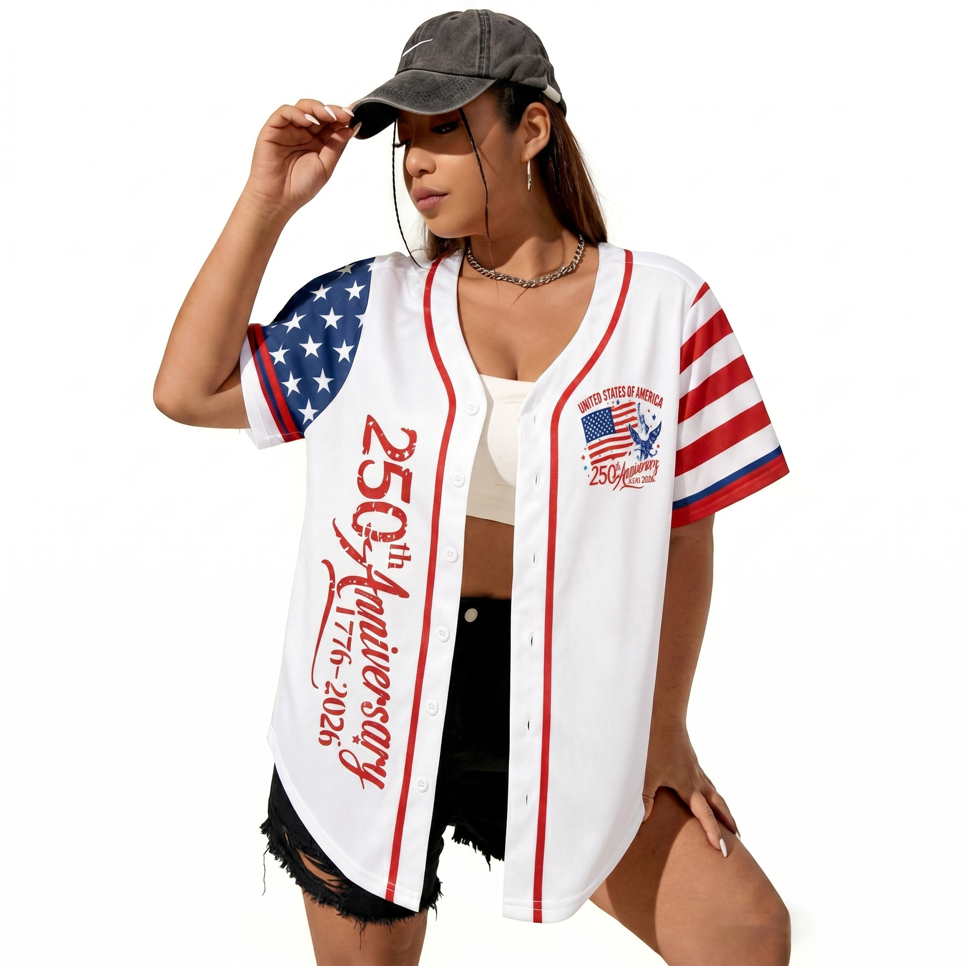 USA 250th Anniversary Baseball Jersey, Patriotic 4th Of July Tee, 1776-2026 Semiquincentennial Gift 685307 - image 4
