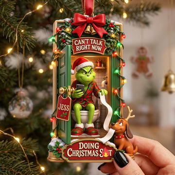 Funny Green Potty Ornament - Personalized Christmas Gifts 01hata240826-Homacus