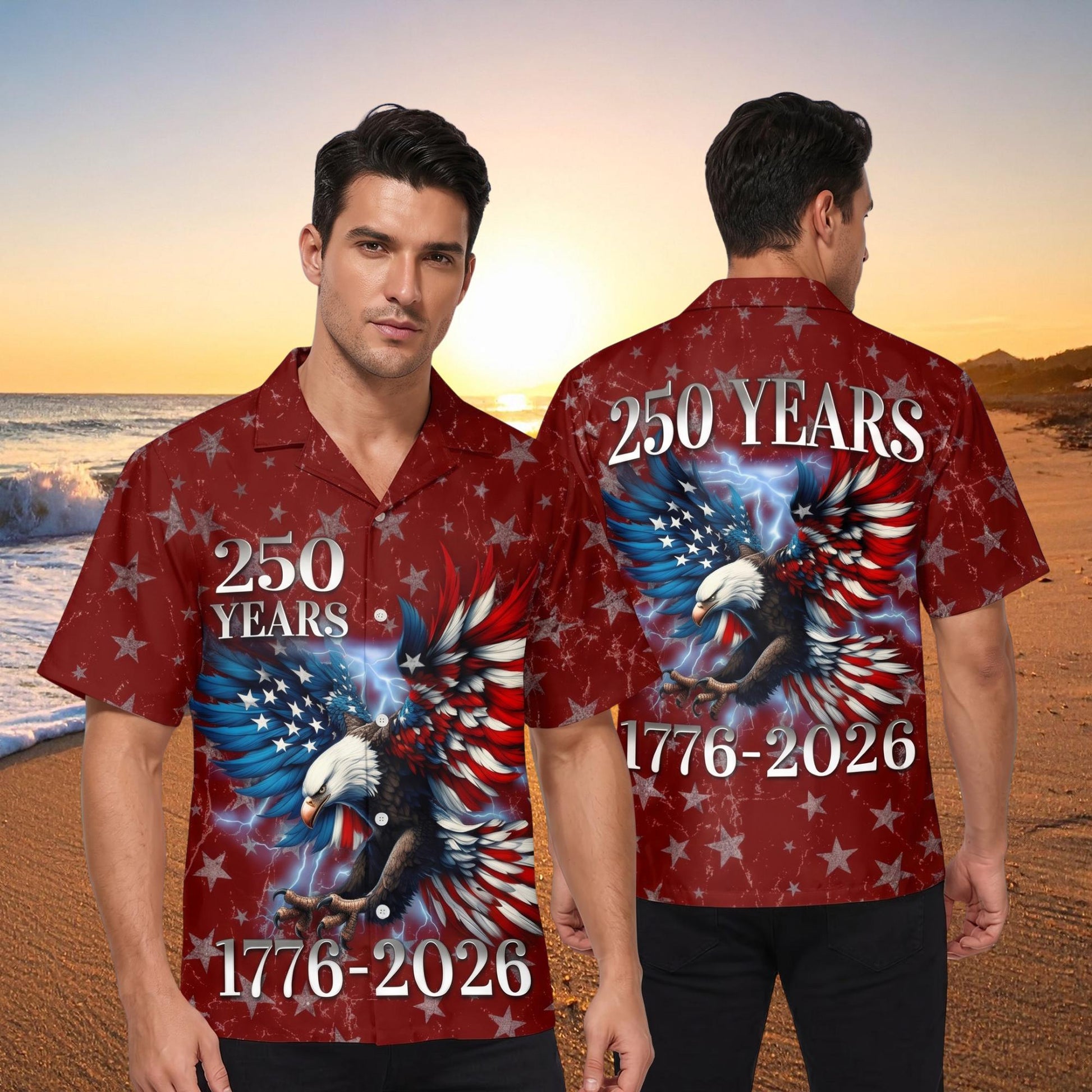 250 Years US Independence Day Hawaiian Shirt, USA 250th Anniversary AOP Hawaii Shirt 685269 - image 2