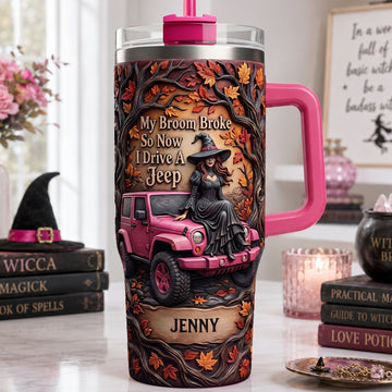 Witch Off-road Journey Colorful 40oz Tumbler With Handle - Personalized Gifts For Off-road Lovers TN0309261633