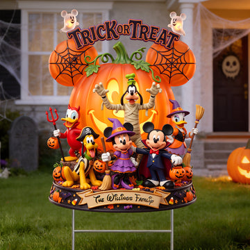 Trick Or Treat Spooky Yard Sign - Personalized Halloween Gifts For Family -Mkko-DN2808261445