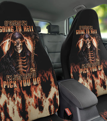 Of Course I'm Going To Hell Reaper Automotive Car Seat Cover TN0508261721