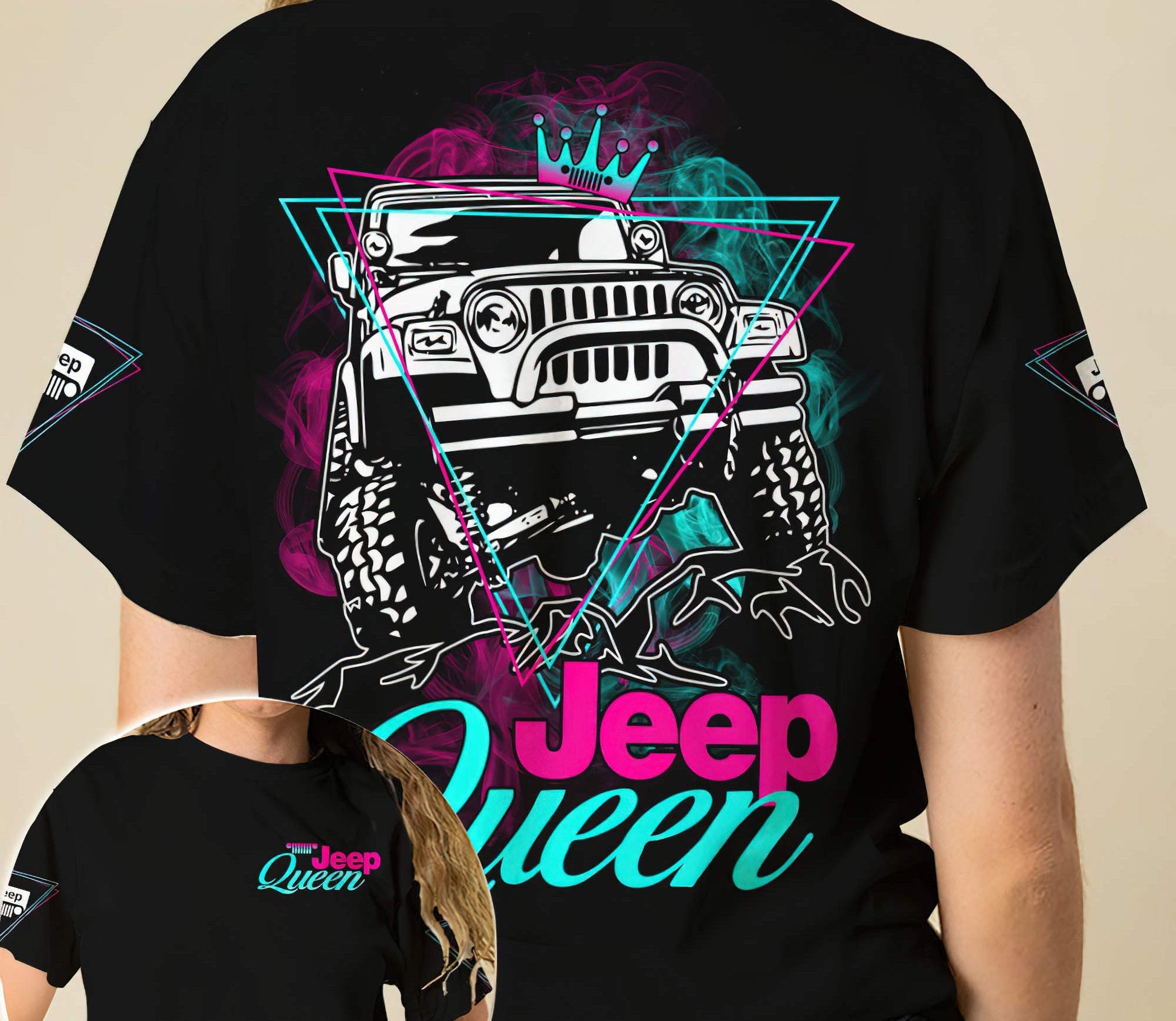 jeep-king-queen-couple-triangle-t-shirt