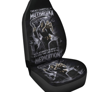 Muthafuka Grim Reaper Cemetery Automotive Car Seat Cover TN0508261722