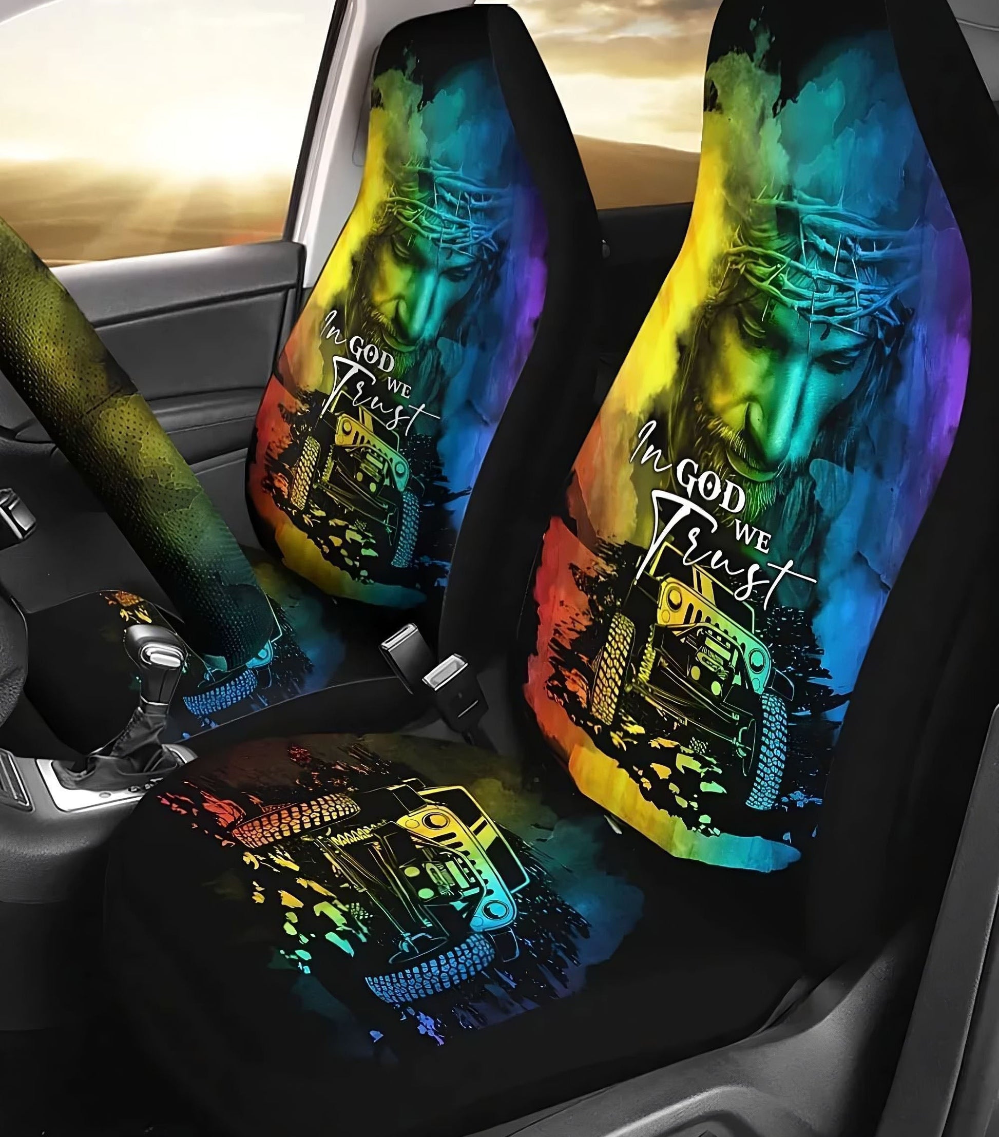 in-god-we-trust-colorful-jeep-jesus-automotive-car-seat-cover