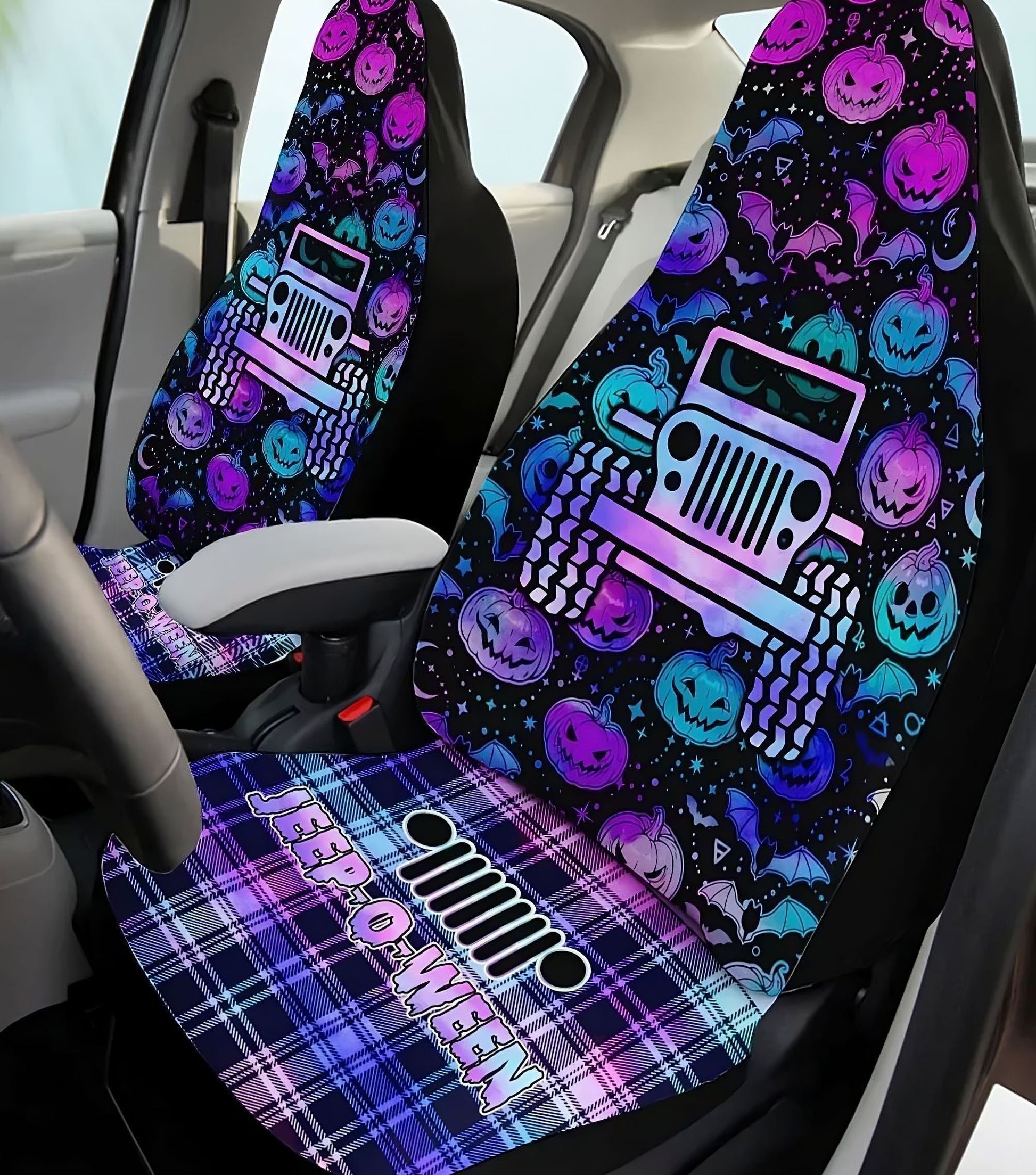 jeep-o-ween-plaid-pumpkin-purple-automotive-car-seat-cover
