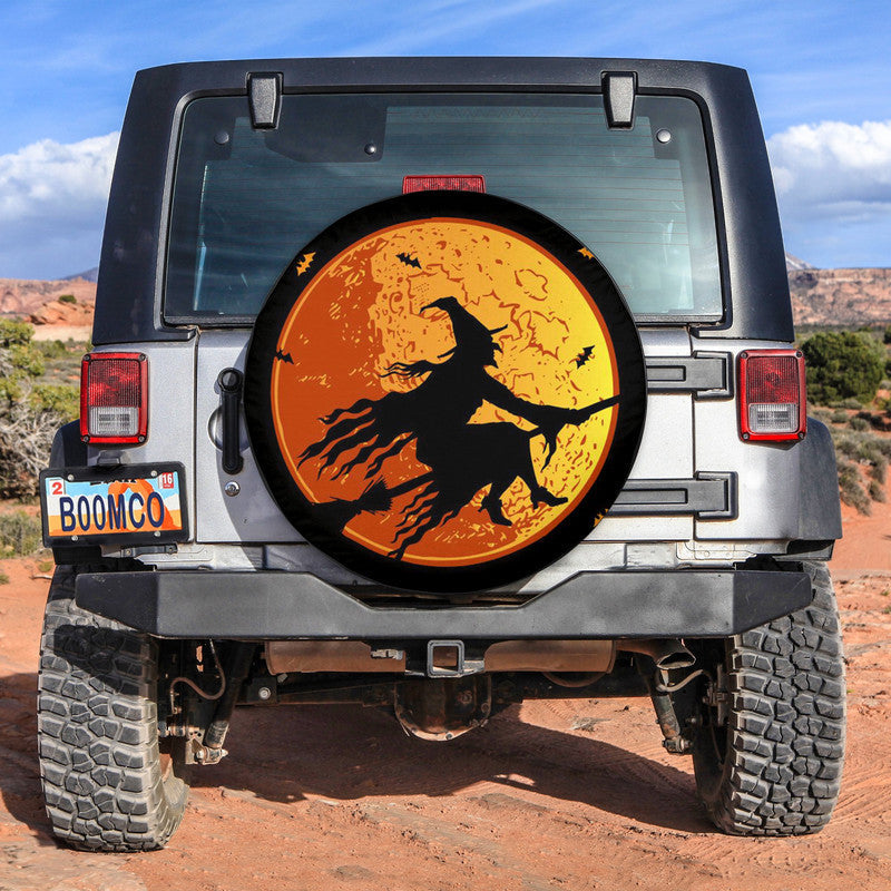jeep-tire-covers-halloween-flying-witch-straw-spare-tire-cover-no21