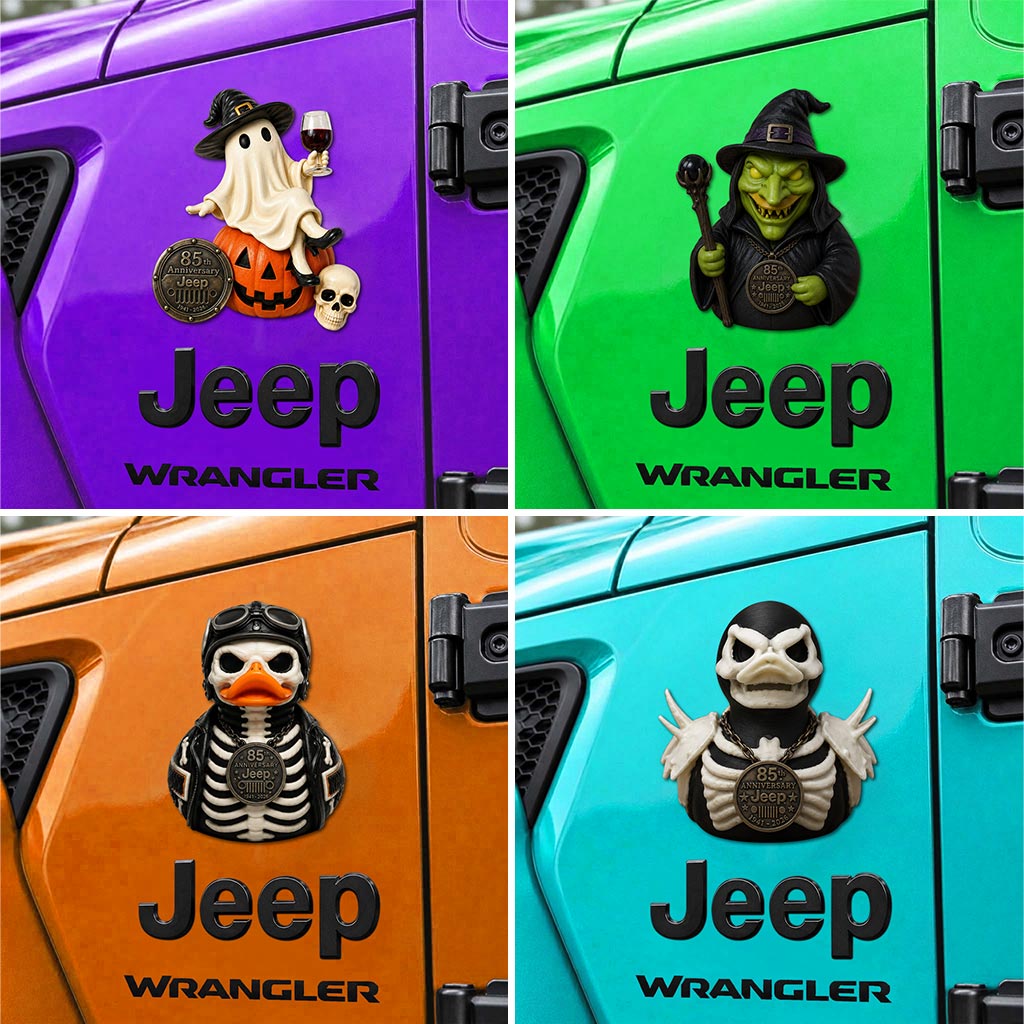 Jeep 85th Anniversary Halloween Witch Duck Acrylic Magnet TN2608271435