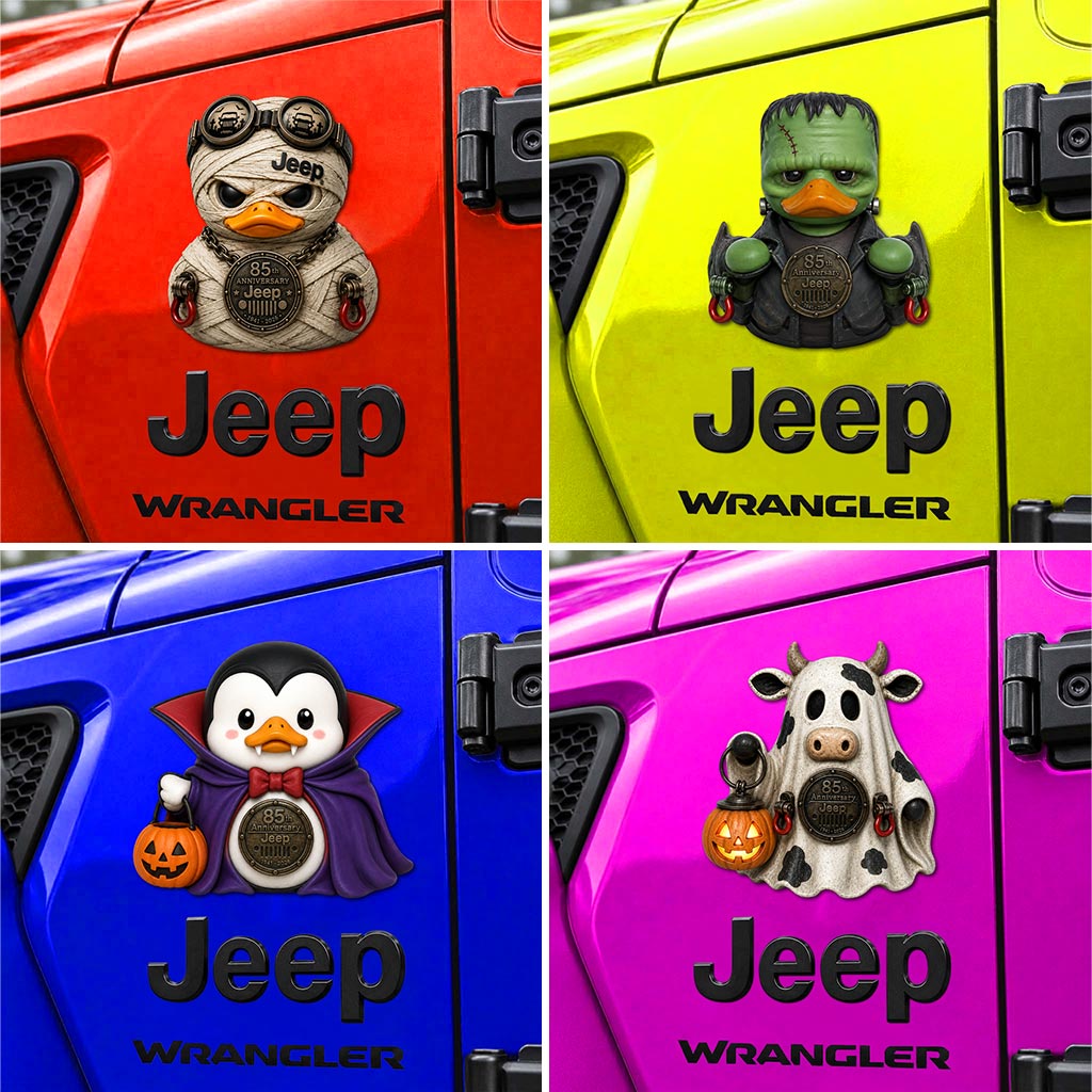 Jeep 85th Anniversary Halloween Witch Duck Acrylic Magnet TN2608271435