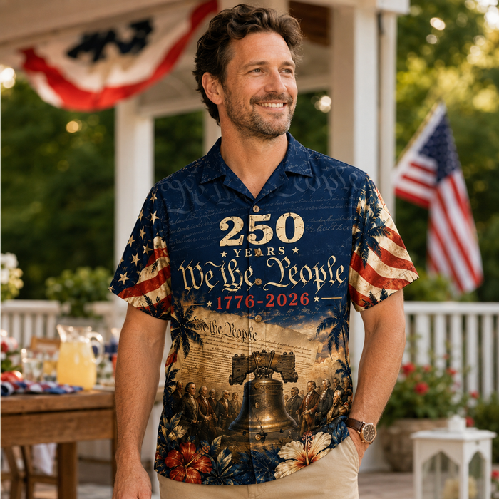 USA 250 Years Of Freedom We The People - Personalized Hawaiian Shirt - Gift For Men, Patriots