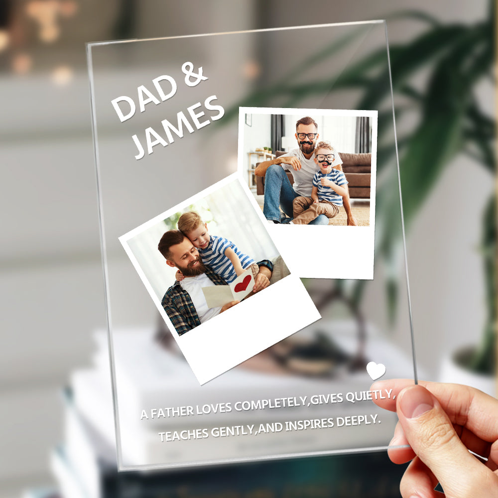 litzzy Photo Upload Night Light, Custom Gift For Father's Day Gift Night Light Custom Name and Photo Night Lamp for Dad night light   