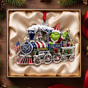 Unique Grinch Train Ornament - Personalized Christmas Gift for Everyone PopCulturePrints