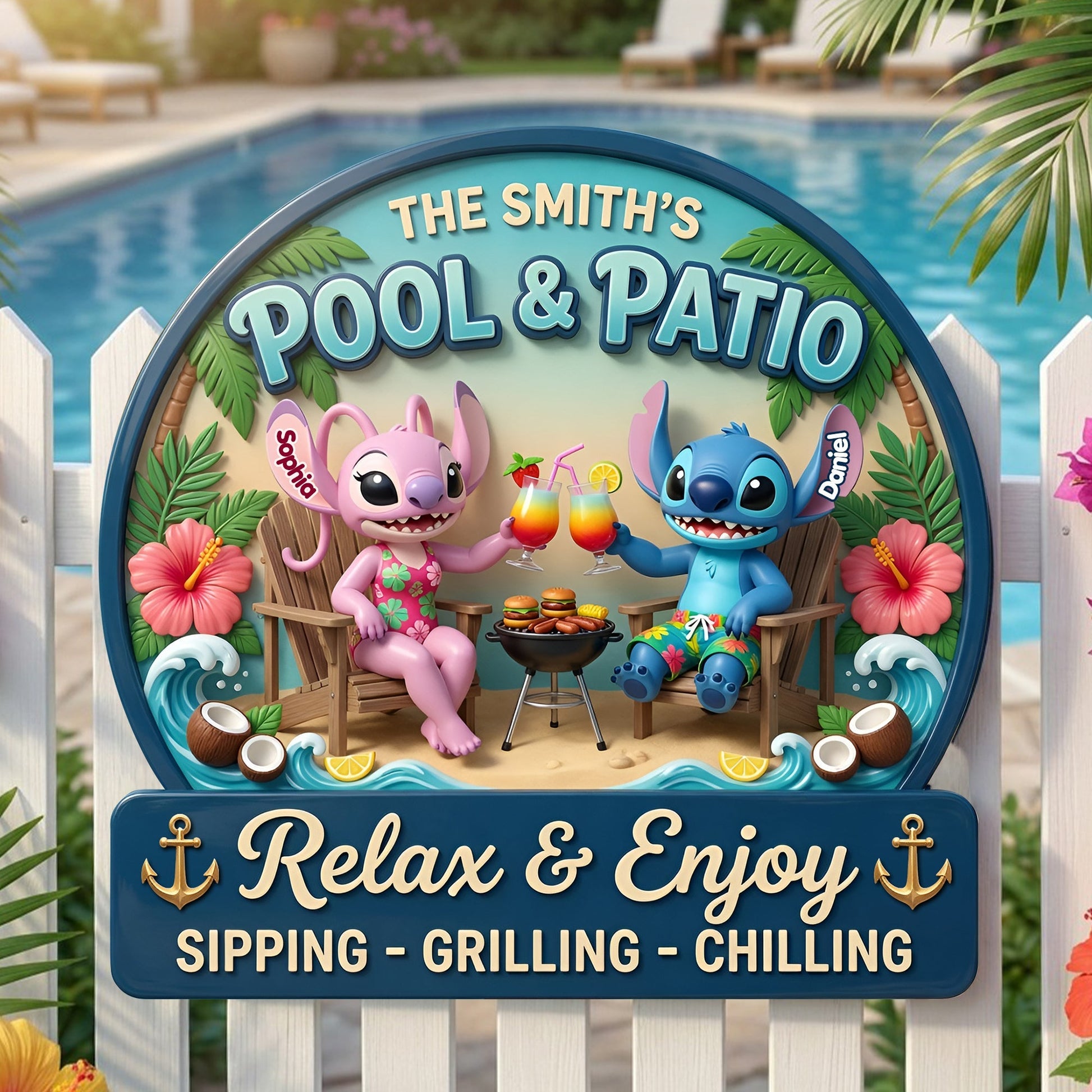Relax & Enjoy Metal Sign - Personalized Gifts For Couple 03TYLU180626 - image 3