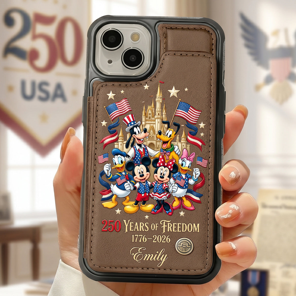 Celebrated America 250th Anniversary Leather Flip Wallet Phone Case - Personalized Gifts For Patriots 02tytn050626 - image 2