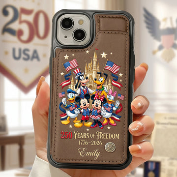 Celebrated America 250th Anniversary Leather Flip Wallet Phone Case - Personalized Gifts For Patriots 02tytn050626 - image 2