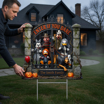 Trick Or Treat Custom Shape Yard Sign - Personalized Gifts For Halloween -Mkko-DN2808261450