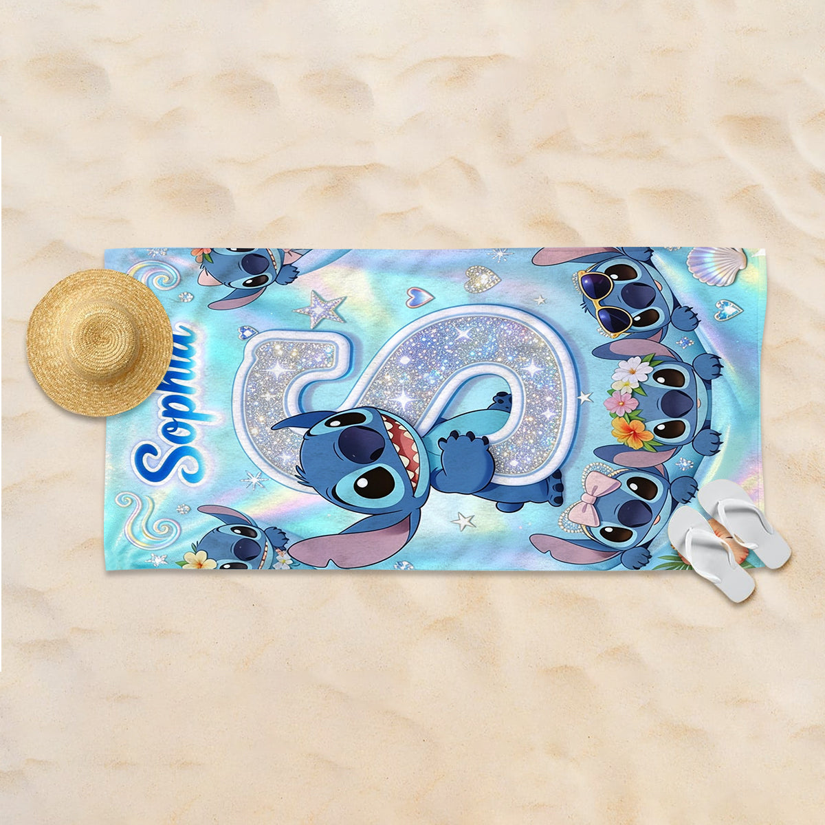 Summer Vibes - Personalized Beach Towel With Alphabet - Gift For Fan Movies - Sti HH01 - image 2