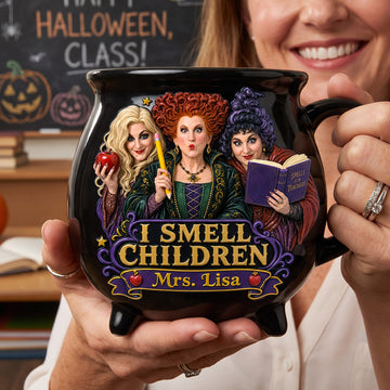 Funny Spooky Witch Classroom Halloween Teacher Smell Children Gift For Her - Personalized Cauldron Coffee Mug VD01