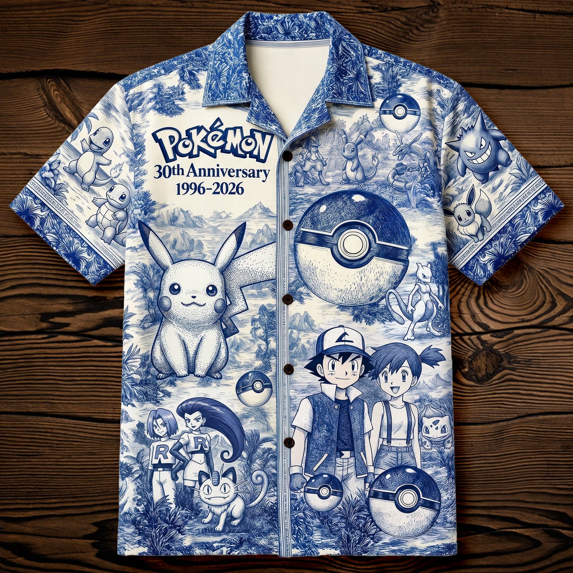 Lovely Characters Celebrate 30th Anniversary Toile De Jouy Hawaiian Shirt - Personalized Gifts 01huqn180626 - image 3