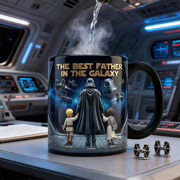 The Best Father In The Galaxy - Personalized Magic Coffee Mug - Gifts For Father - MNPM12004