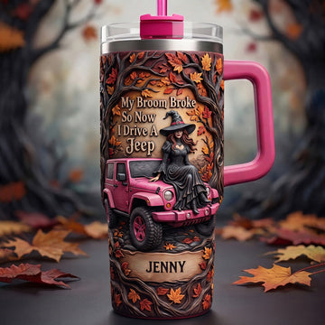 Witch Off-road Journey Colorful 40oz Tumbler With Handle - Personalized Gifts For Off-road Lovers TN0309261633