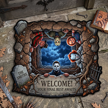 Final Rest Horror Custom Doormat - Personalized Halloween Gifts For Family TN0309261809