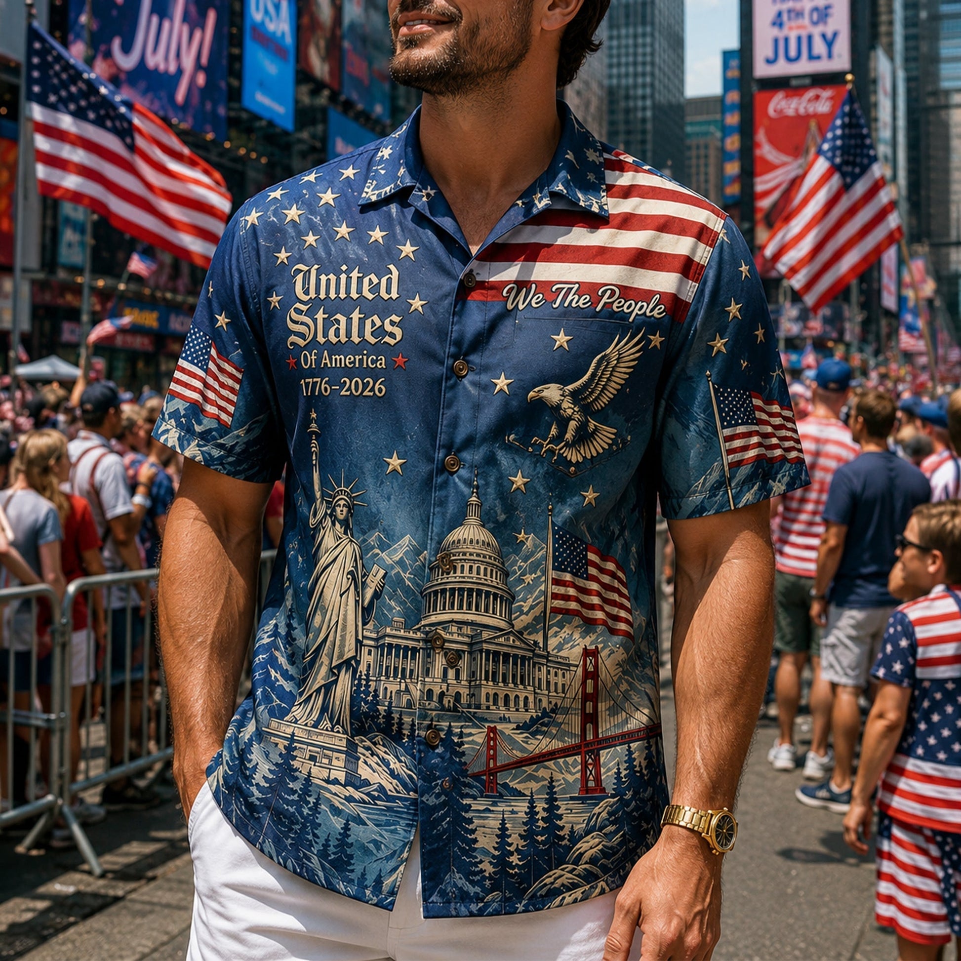 Land Of The Free - Personalized Hawaiian Shirt - Gift For Patriots NL122 