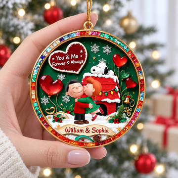 Penu You And Me Forever And Always Christmas Keepsake Gift For Couple - Personalized Acrylic Ornament
