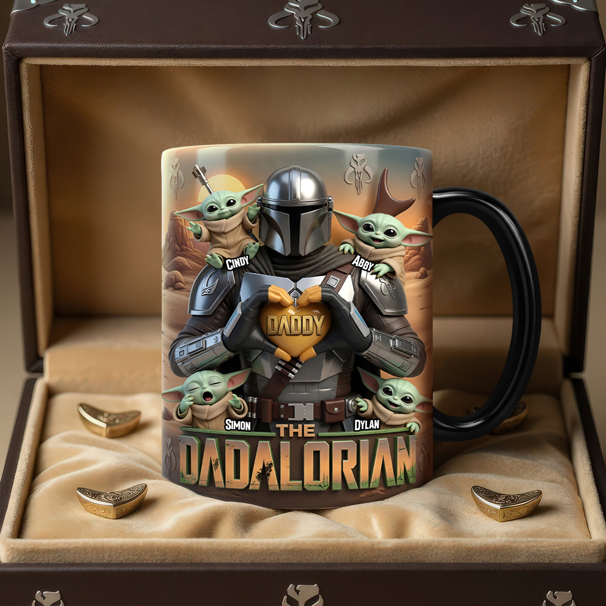 50th Anniversary Of Galactic Dad And Children - Personalized Color Changing Mug - Gift For Dad, Movie Fans - Stwa