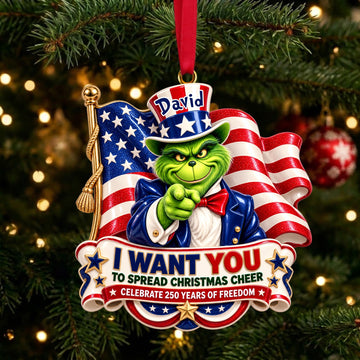 Patriotic Spirit Acrylic Ornament, Personalized Gifts TGrin-TN1709262201