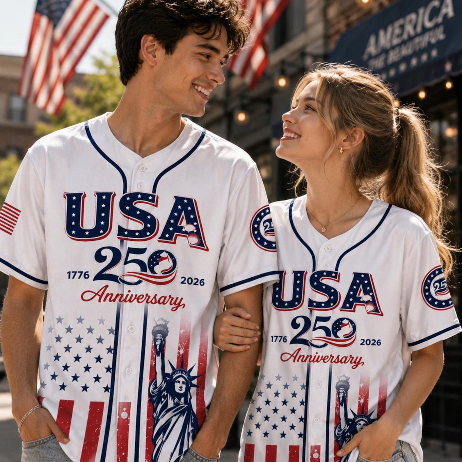 USA 250th Anniversary Baseball Jersey, America 1776-2026 Patriotic 4th Of July Shirt 685204 - image 2