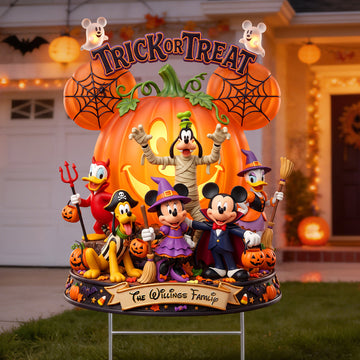 Trick Or Treat Spooky Yard Sign - Personalized Halloween Gifts For Family -Mkko-DN2808261445