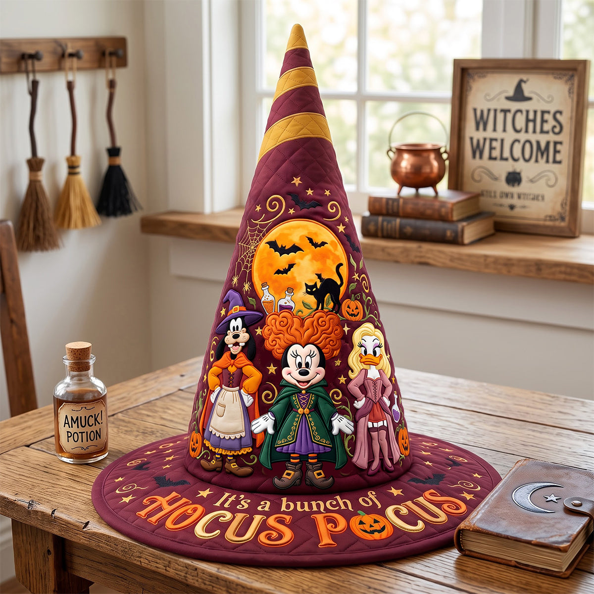 Mystical Quilted Witch Hat - Personalized Gifts For Halloween 02patn130826-Homacus