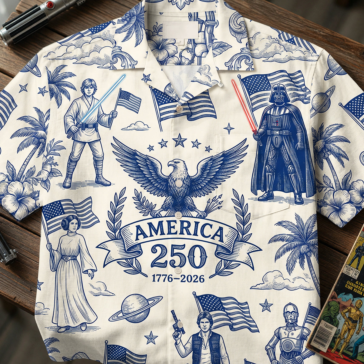 Proud American - Celebrated America 250th Anniversary Hawaiian Shirt - Gifts For Patriots 01nata010626-Homacus